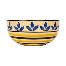 Load image into Gallery viewer, Kittens Handpainted Leaf-Stripe Pattern Ceramic Soup Bowls with Matching Spoons - Set of 2 - Home Decor Lo