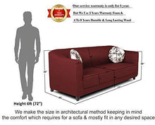 Load image into Gallery viewer, Adorn India Brisco 3 Seater Sofa (Maroon) - Home Decor Lo
