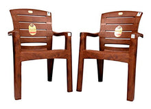 Load image into Gallery viewer, Anmol Moulded Jaguar High Back Chair Strong Structure Build Chair for Home, Garden, Office, Outdoor (Set of 2) Brown - Home Decor Lo