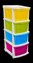Load image into Gallery viewer, Bathla Stomo 4 – Extra Large Multi-Purpose Modular Drawer Storage System for Home & Office with Trolley Wheels & Anti-Slip Shoes (Multicolour) - Home Decor Lo