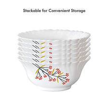 Load image into Gallery viewer, Larah by Borosil Red Bud Silk Series Opalware Dinner Set, 19 Pieces, White - Home Decor Lo