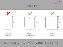 Load image into Gallery viewer, Ahmedabad Cotton Comfort 144 TC Cotton Bedsheet with 2 Pillow Covers - King Size, Blue - Home Decor Lo