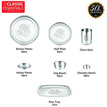Load image into Gallery viewer, Classic Essentials Glory Stainless Steel Dinner Set, 61-Pieces, Silver - Home Decor Lo