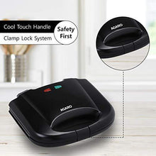Load image into Gallery viewer, Agaro 33185 Elegant Sandwich Maker, 800 W with 4 Slice Non-Stick Fixed Plates (Black) - Home Decor Lo