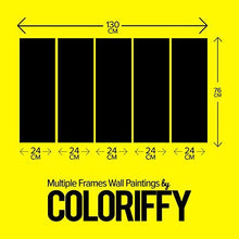 Load image into Gallery viewer, Coloriffy Multiple Frames Beautiful Buddha Wall Painting for Living Room, Bedroom, Office, Hotels, Drawing Room | Split Painting of 5 (130cm X 76cm) - Home Decor Lo