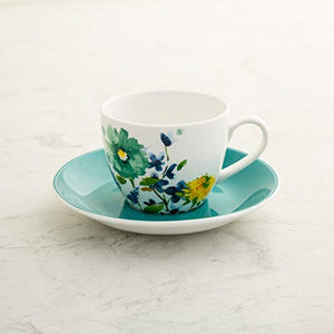 Home Centre Mandarin Printed Cup and Saucer - Set of 12 - Home Decor Lo