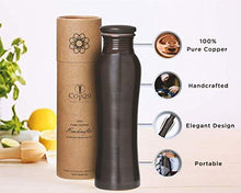 Load image into Gallery viewer, Cop29 Essence of Life - Pure Handmade Antique Finish Fairy Copper Water Bottle with Ayurvedic Health Benefits, 900ml - Home Decor Lo