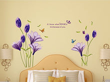 Load image into Gallery viewer, Amazon Brand - Solimo Wall Sticker for Living Room (Tulip Twirl, ideal size on wall, 110 cm x 80 cm ),Multicolour - Home Decor Lo