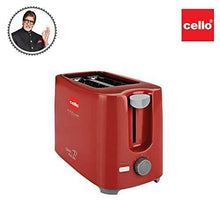 Load image into Gallery viewer, Cello Super Club Toast-N-Grill Plus Sandwich Maker, 750W and Quick 2Slice Pop Up 300 Toaster (Red) - Home Decor Lo