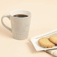 Load image into Gallery viewer, Chumbak Bahamas Leafy Tumbler Mug - Mint - Tea and Coffee Mug, Ceramic Drinking Cup, Dining and Tableware for Hot Beverages, Breakfast Mug for Home, Dishwasher and Microwave Safe, Size 3.4"x3.4"x4.5" - Home Decor Lo