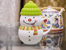 Load image into Gallery viewer, Being Fly® - Ceramic Snowman Mug with Silicon Cap Mug 300 ML Christmas Mug 300 ml ( Multi Color ) - Home Decor Lo