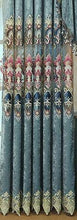 Load image into Gallery viewer, Generic Blue Brown Europe Luxury Villa Valance Curtains for Living Room Bedroom Window Embroidered Tulle Curtains Drapes Decoration: Blue Curtains, 1Pc W450Cmxh250Cm, Rod Pocket - Home Decor Lo