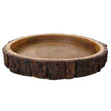 Load image into Gallery viewer, ADA Handicraft Round Sheesham Pakka Wood Handmade &amp; Handcrafted Wooden Serving Tray (26 x 26 x 3.5 cm) Multipurpose Wooden Tray/Serving Platter Trays/Home Décor/Gift Items Handcrafted - Home Decor Lo