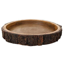 Load image into Gallery viewer, ADA Handicraft Round Sheesham Pakka Wood Handmade & Handcrafted Wooden Serving Tray (26 x 26 x 3.5 cm) Multipurpose Wooden Tray/Serving Platter Trays/Home Décor/Gift Items Handcrafted - Home Decor Lo