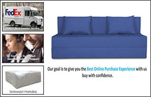 Load image into Gallery viewer, Adorn India Easy Three Seater Sofa Cum Bed Alyn 5'x 6' (Dark Blue) - Home Decor Lo