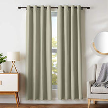 Load image into Gallery viewer, AmazonBasics Room - Darkening Blackout Curtain Set with Grommets - 245 GSM - 52" x 84", Taupe - Home Decor Lo