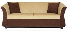Load image into Gallery viewer, Adorn India Acura 3 Seater Sofa (Brown & Beige) - Home Decor Lo