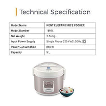 Load image into Gallery viewer, KENT Electric Rice Cooker 5-litres 700-Watt (White and Reddish Grey) - Home Decor Lo