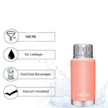 Load image into Gallery viewer, Milton Elfin 160 Thermosteel Hot and Cold Water Bottle, 160 ml, Peach - Home Decor Lo