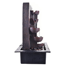 Load image into Gallery viewer, Chronikle Brown polystone Designer Water Fountain with led Light (42 x 31 x 23 cm) - Home Decor Lo