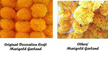 Load image into Gallery viewer, DECORATION CRAFT Pack of 5 Pcs. of Artificial Light Orange Marigold Flower Garlands 5 Feet Long, for Parties, Weddings, Theme Decorations, Home Decoration, Photo Prop, Diwali, Festival - Home Decor Lo