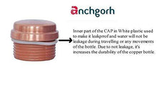 Load image into Gallery viewer, Anchgorh Hammered Copper Bottles for Water, Copper Water Bottle, Ayurvedic Copper Bottle 950 ML, Set of 1, Rose Gold - Home Decor Lo