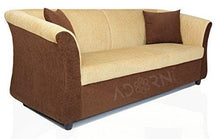 Load image into Gallery viewer, Adorn India Acura 3 Seater Sofa (Brown & Beige) - Home Decor Lo