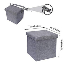 Load image into Gallery viewer, Almand Foldable Storage Ottoman Footrest Toy Box Coffee Table Stool, 2-Pack, 11.8x11.8x11.8 inch, (2 pcs) - Home Decor Lo