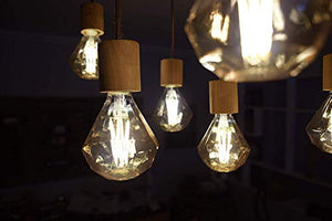 Citra Edison Diamond Shape LED Bulb,Vintage LED Filament Light Bulb, 3000k Warm White White, 80W Incandescent Equivalent, E26/27 Medium Base Lamp for Restaurant,Home,Reading Room,Office, - Home Decor Lo