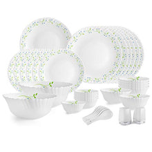 Load image into Gallery viewer, Cello Opalware Dazzle Tropical Lagoon Dinner Set, 35PCs, White - Home Decor Lo