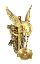 Load image into Gallery viewer, Two Moustaches Parrot Design Brass Wall Hanging Diya (Golden, Pack of 1) - Home Decor Lo