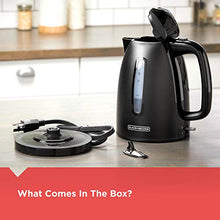 Load image into Gallery viewer, BLACK+DECKER KE1500B 1.7L Rapid Boil Electric Cordless Kettle, Black - Home Decor Lo