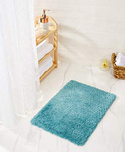 Load image into Gallery viewer, Amazon Brand - Solimo Premium Anti-Slip Microfibre Bathmat - 80cm x 50cm, Dusty Turquoise - Home Decor Lo