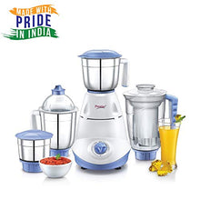 Load image into Gallery viewer, Prestige Iris 750 Watt Mixer Grinder with 3 Stainless Steel Jar + 1 Juicer Jar (White and Blue) - Home Decor Lo