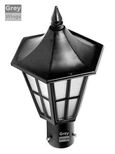 Load image into Gallery viewer, GreyWings Waterproof Outdoor Black Gate/Pillar/Garden Light with LED Bulb (Small, B22) Pack of 2 - Home Decor Lo