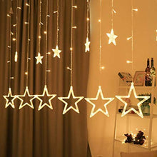 Load image into Gallery viewer, 12 Stars LED Diwali Lights Curtain String Lights