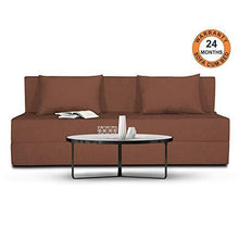 Load image into Gallery viewer, Adorn India Easy Three Seater Sofa Cum Bed Alyn 6'x 6' (Brown) - Home Decor Lo