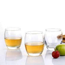 Load image into Gallery viewer, ALOKRUPSWAM Fancy Crystal Set of 6 Round Oval Glass Creative Juice Beer Mug/ Belly Cup, Tea Cup, Wine Glass, Goblet Shape, Drink Cup, Milk Cup, Water Cup (Capacity: 200ml) - Home Decor Lo