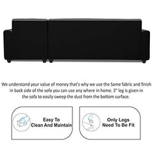 Load image into Gallery viewer, Adorn India Rio Decent L Shape 5 Seater coner Sofa Set (Right Side Handle) (Grey & Black) - Home Decor Lo