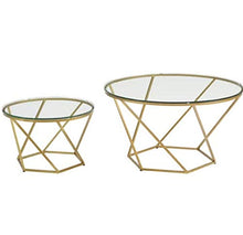 Load image into Gallery viewer, SMC FURNITURE Coffee Table , Standard , Gold Finish -Set of 2 Piece - Home Decor Lo