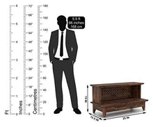 Load image into Gallery viewer, Ganpati Arts Solid Sheesham Wood Temple for Pooja Room with 2 Drawer (Teak Finish) - Home Decor Lo