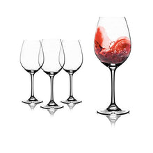Load image into Gallery viewer, TBGHz Modvera Stemmed Wine Glass 16 Ounce | Lead Free Crystal Clear Classic Design | Perfect for Red Wines & White Wines at Your Next Elegant Dinner Party or Event | Elongated Bowl Design | Set of 6 - Home Decor Lo