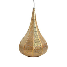 Load image into Gallery viewer, ExclusiveLane 'Morrocan Flame' Hand-Etched Pendant Lights for Ceiling Lamp Pendant Lamp & Hanging Lights in Iron (13 Inch, Matte Finish, Without Bulb)