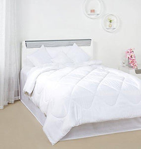 Amazon Brand - Solimo Microfibre Comforter, Single (White) - Home Decor Lo