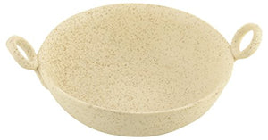 WOODENCLAVE Ceramic Kadhai Style Dinner or Lunch Serving CASSEROLE (Beige) -Set of 3 - Home Decor Lo