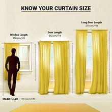 Load image into Gallery viewer, Amazin Homes Polyester 3D Digital Disney Princess or Cinderella Print 5 ft Window Door Curtains for Girls/Kids Room, Multicolour - Home Decor Lo