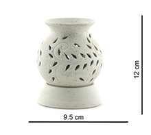 Load image into Gallery viewer, BRAHMZ Ancient Matki Shape Electric Ceramic Aroma Oil Diffuser with Bulb, 12 cm (White) - Home Decor Lo