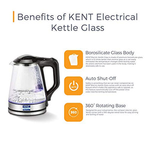 Kent 16023 1500-Watt Electric Kettle (Transparent) - Home Decor Lo