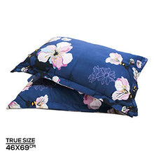 Load image into Gallery viewer, Florida Cotton 130 GSM Double Bedsheet with 2 Pillow Covers बेडशीट डबल बेड (Blue, 228x245 cm)