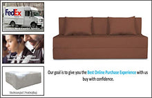 Load image into Gallery viewer, Adorn India Easy Three Seater Sofa Cum Bed Alyn 6'x 6' (Brown) - Home Decor Lo